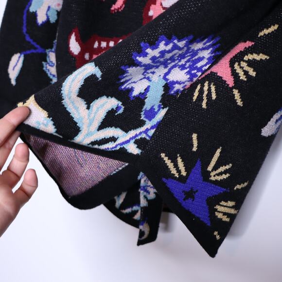 ANTHROPOLOGIE Printed Sweater Jacket Black Multi Relaxed Fit Casual Women's XS - Picture 11 of 16